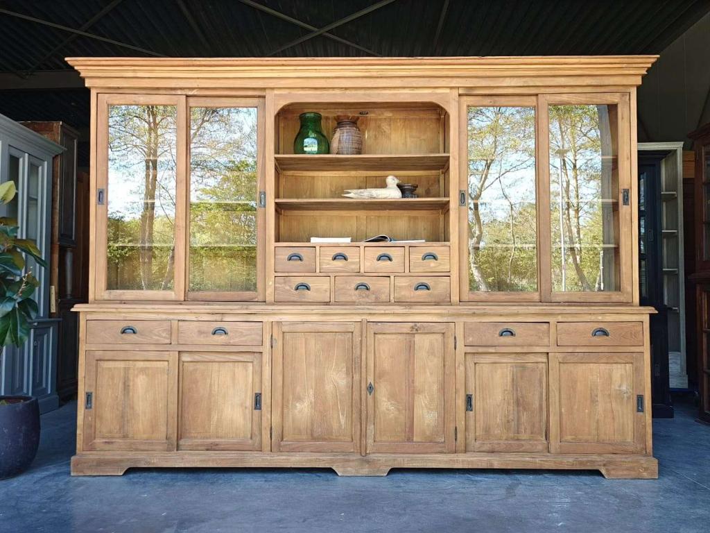 XXL Buffetkast | Landelijk Wandmeubel | Teak Servies #4256, Niet ingevuld, Gebruikt, Met deur(en), 200 cm of meer