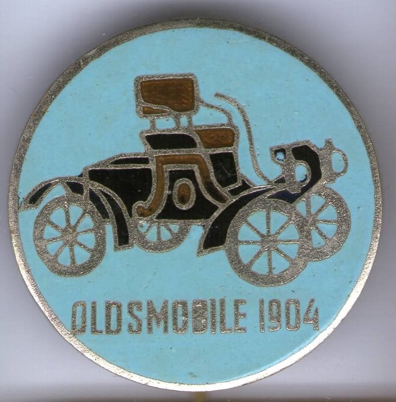 Oldsmobile email op zilverkl oldtimer auto speldje ( E_055), Ophalen of Verzenden, Zo goed als nieuw, Transport, Speldje of Pin