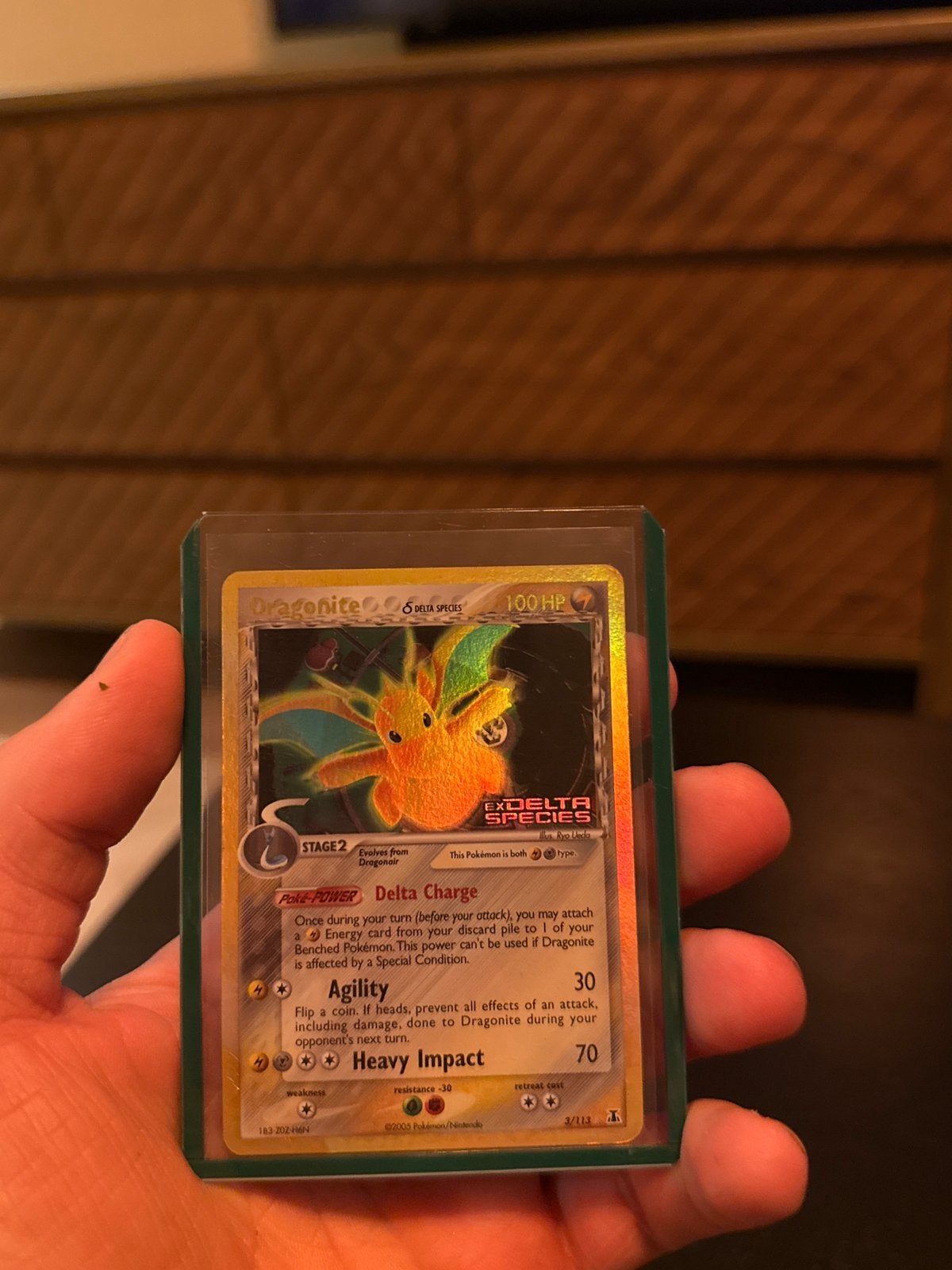 Pokémon Dragonite δ Reverse Stamped EX Delta Species 3/113, Ophalen of Verzenden, Zo goed als nieuw