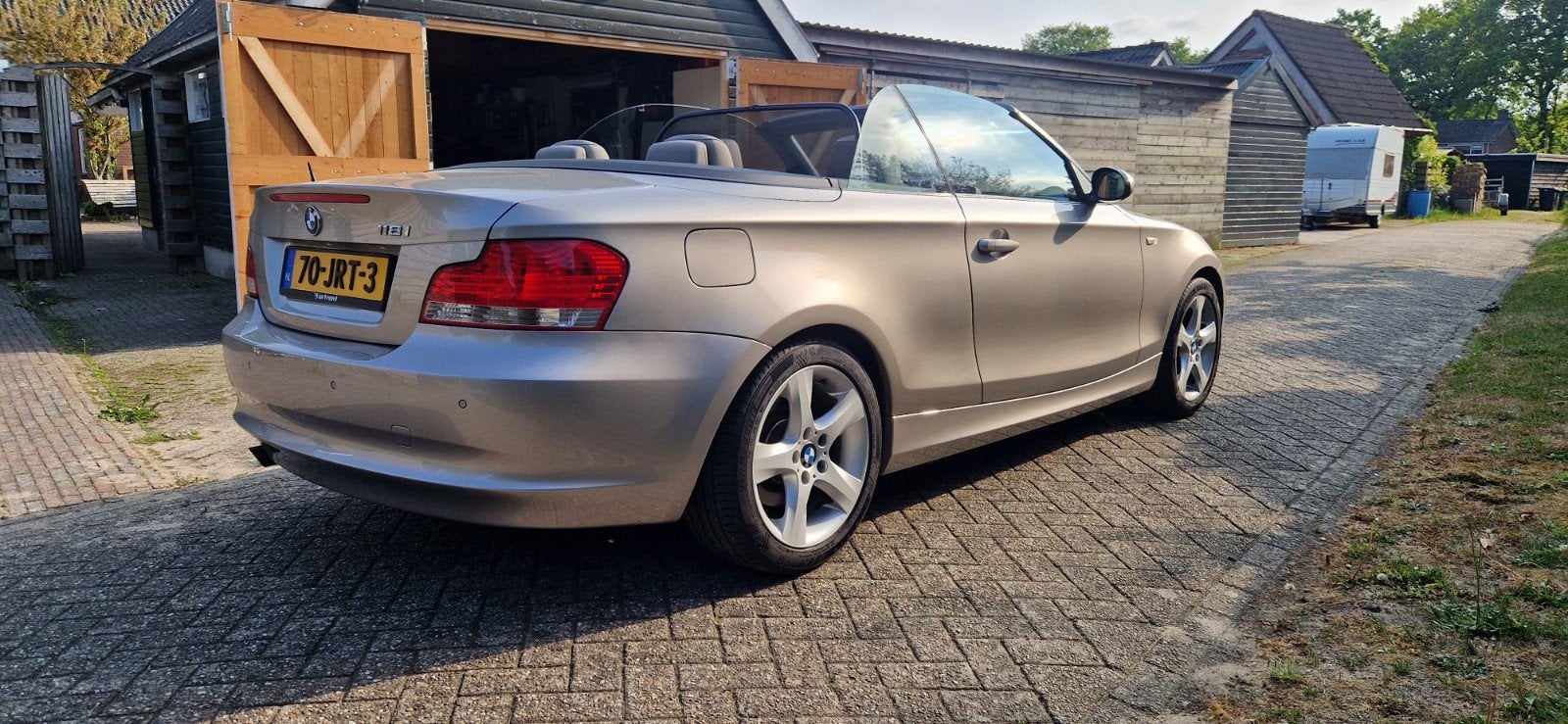 BMW 1-Serie 2.0 118I Cabrio 2009 Grijs, Auto's, 1-Serie, Achterwielaandrijving, 1995 cc, Cabriolet
