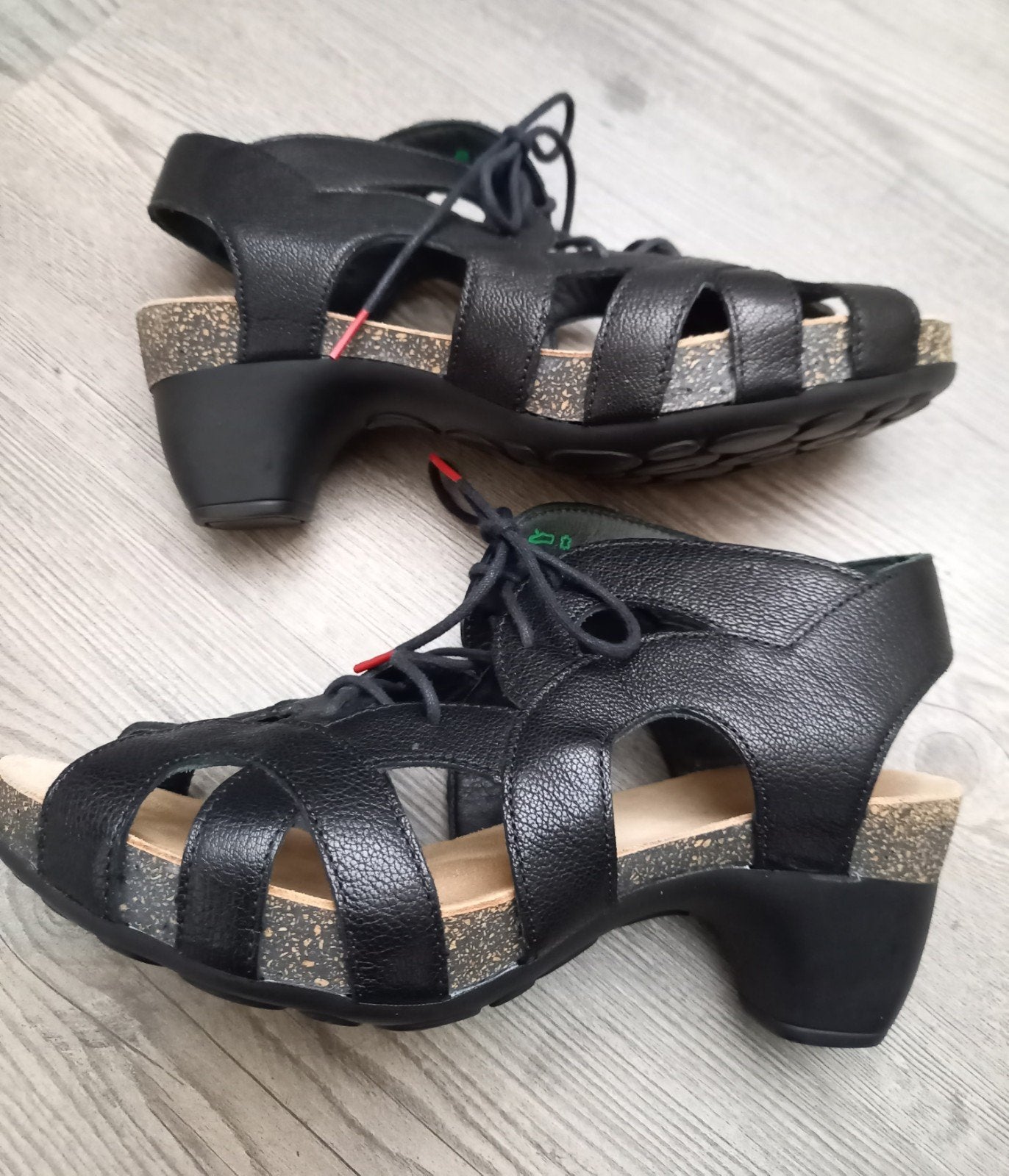 Think! zwarte slingback sandalen (38) Als Nieuw!, Kleding | Dames, Schoenen, Schoenen met lage hakken, Verzenden, Zwart, Think!