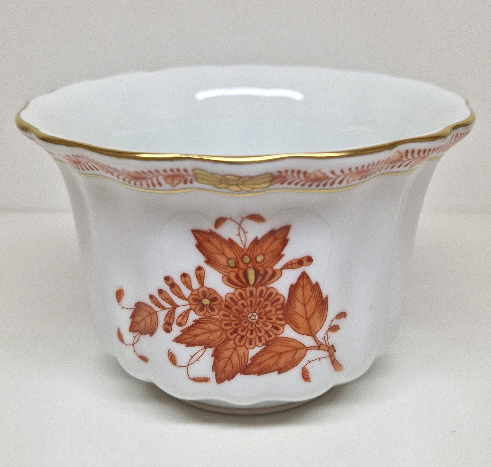 Herend cachepot Apponyi orange decor, Hongarije 20e eeuw., Ophalen