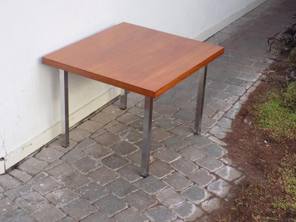 Teak retro bijzettafel vintage plantentafel mid century, Ophalen, Gebruikt