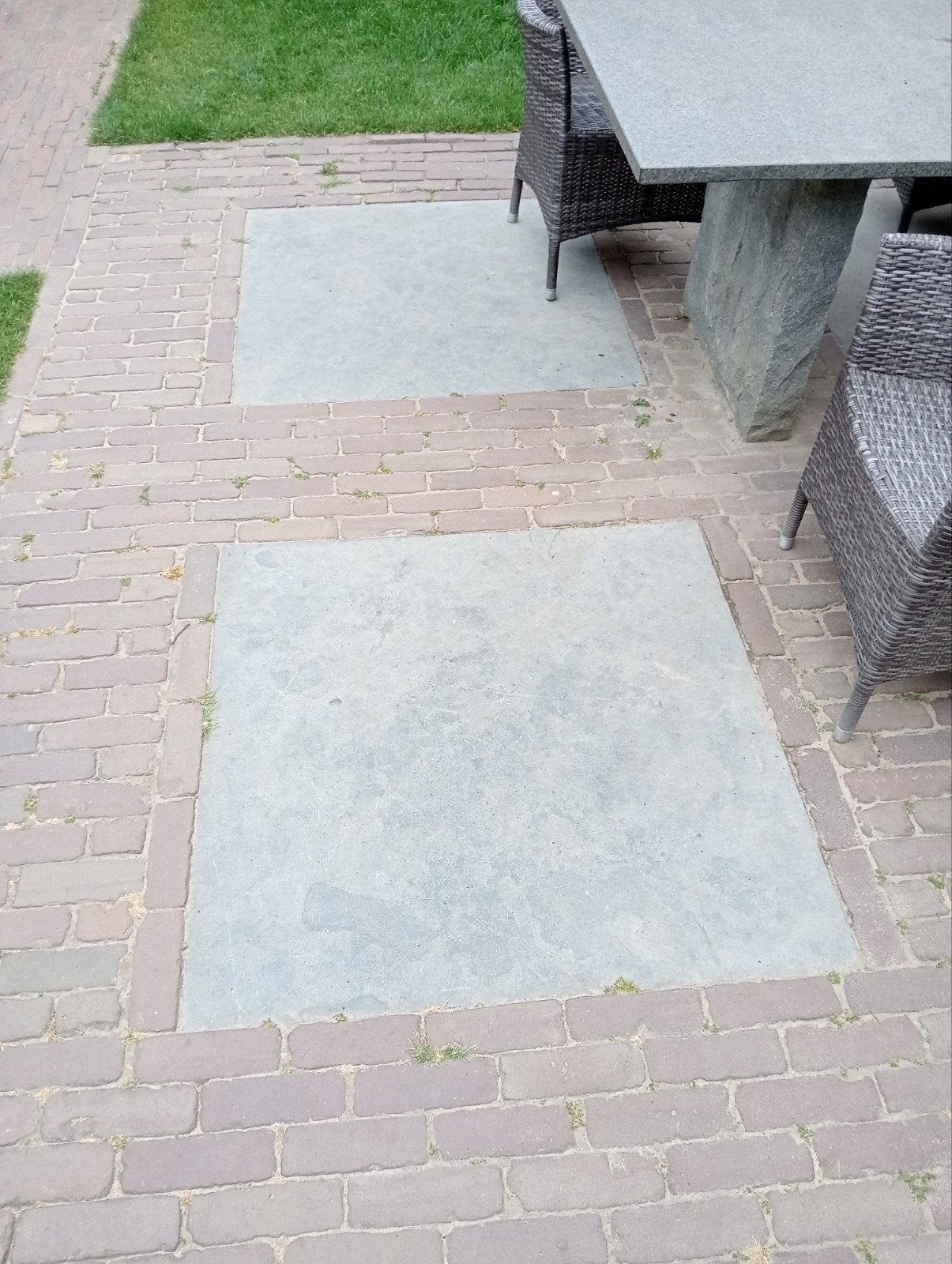 4 Chinees hardsteen tegels 1x1 meter, Ophalen, Gebruikt, Minder dan 5 m²