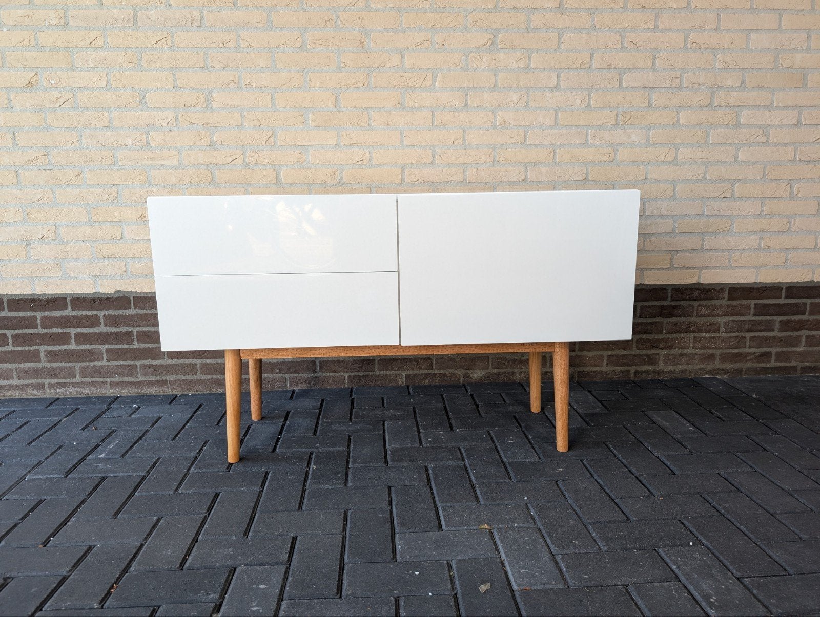 Zuiver High on Wood Dressoir Wit - Nette Staat, 100 tot 150 cm, Modern, Scandinavisch, Ophalen of Verzenden, Zo goed als nieuw