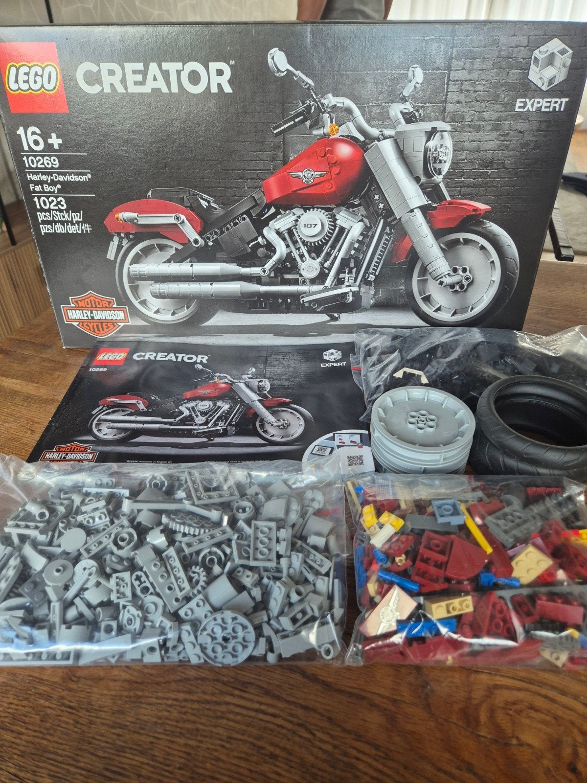 LEGO Creator Expert 10269 Harley-Davidson Fat Boy, Ophalen of Verzenden, Zo goed als nieuw, Overige typen