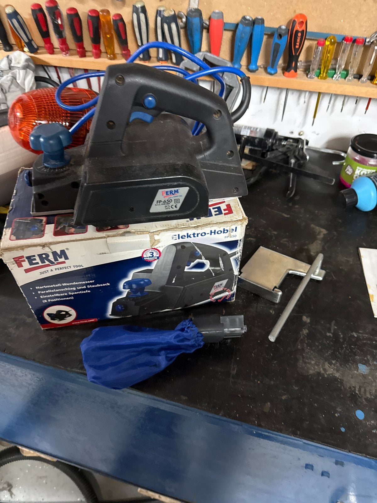 Ferm FP-650 Elektro-Hobel - Gebruikt, Doe-het-zelf en Verbouw, Ophalen, Gebruikt, Overige typen, Ferm