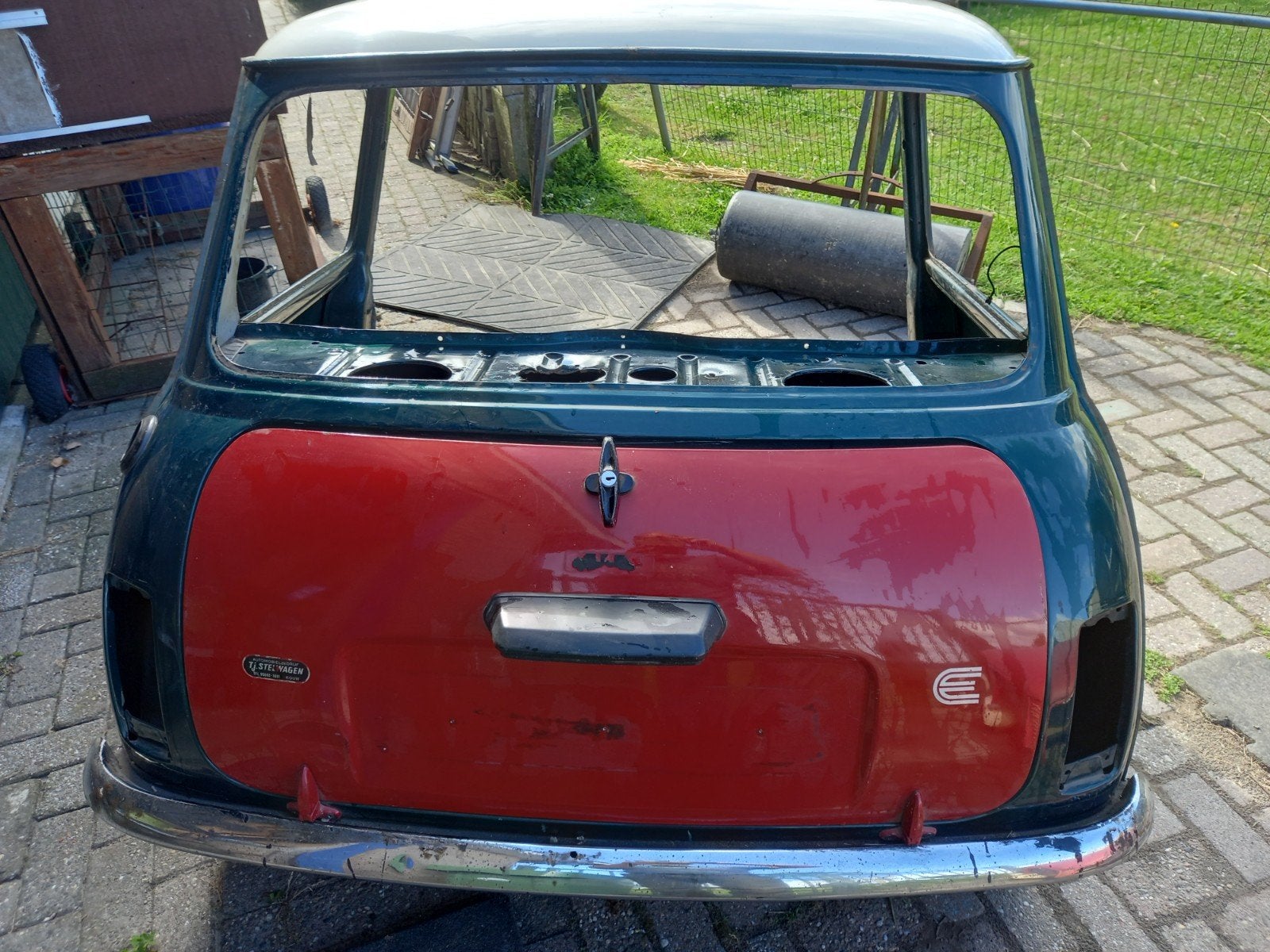 Austin .mini aanhanger project, Ophalen, Austin, Bumper