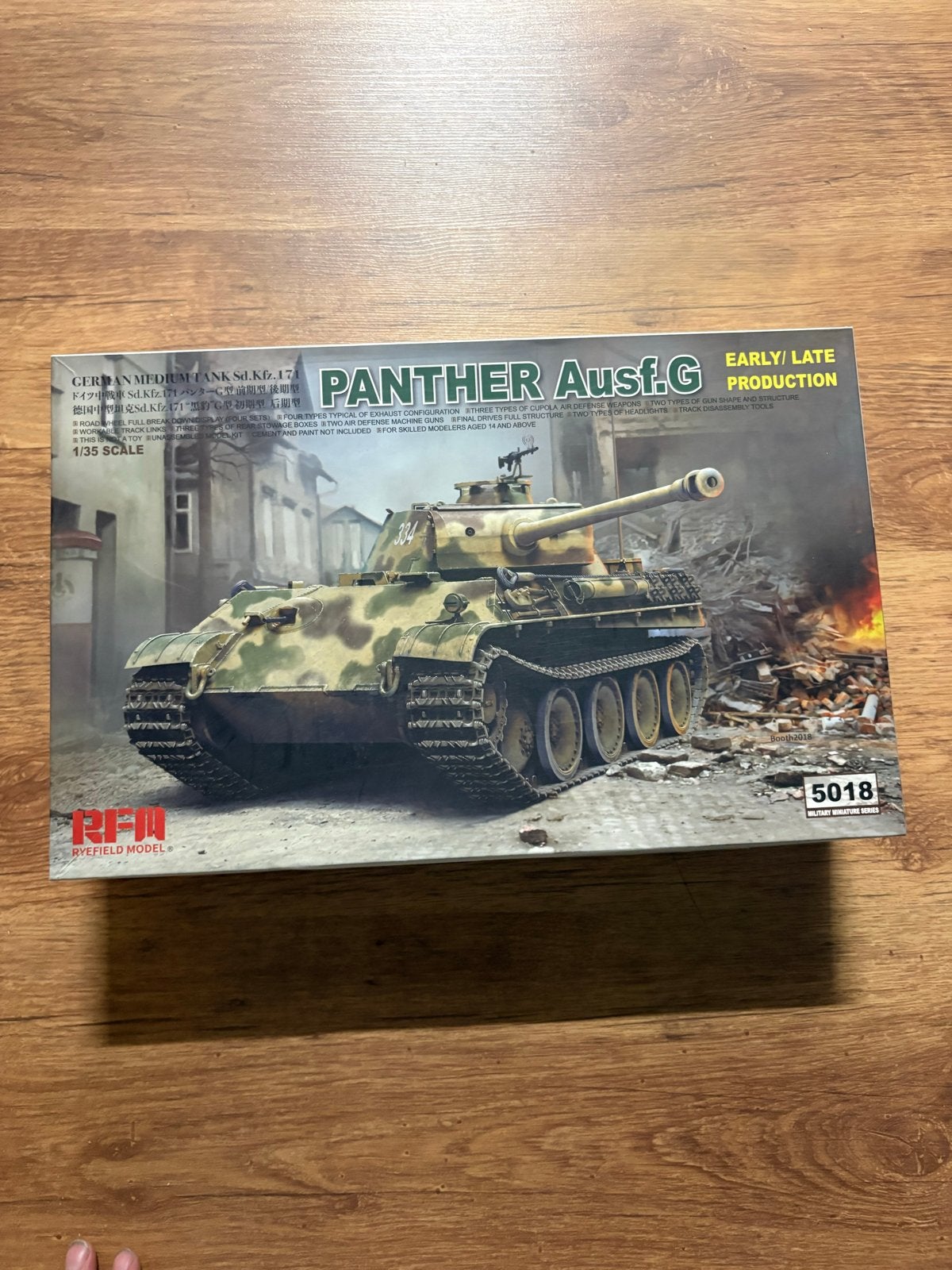 RFM Panther Ausf.G Tank Modelbouwkit 1:35, Tank, 1:32 tot 1:50, Nieuw, Ophalen