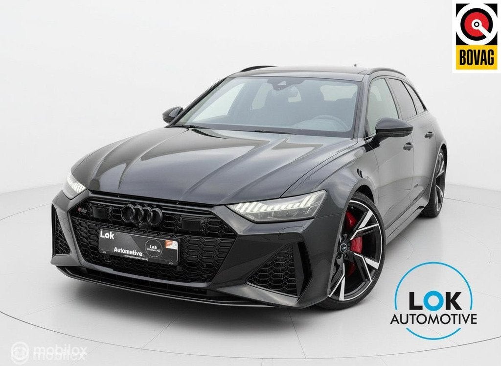 Audi RS6 Avant RS6 TFSI quattro PANO|HUD|360|KERAMISCH|B&O|, Auto's, Audi, Gebruikt, 600 pk, Leder, Vierwielaandrijving