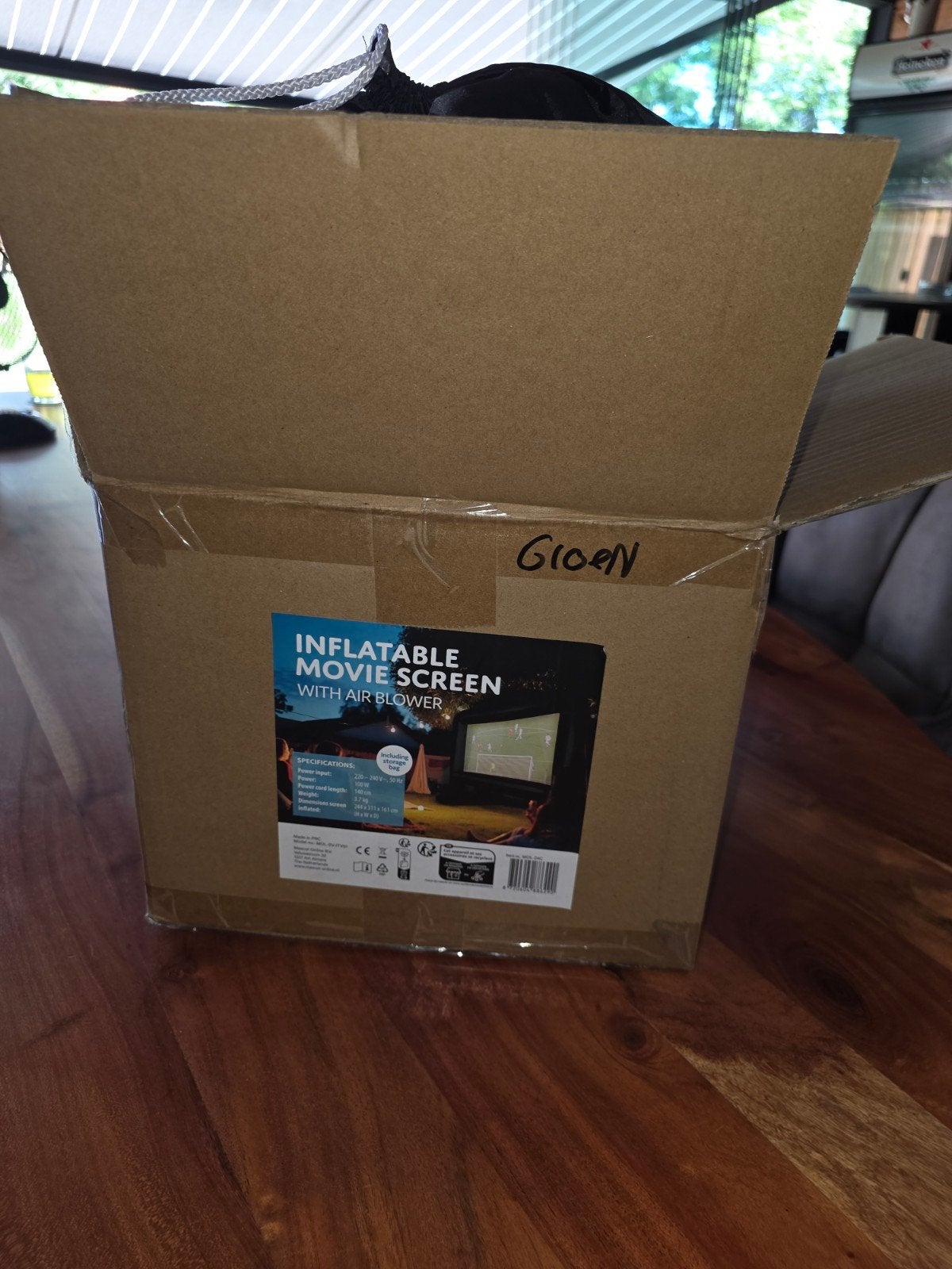 Strex Smart 1080P Full HD Beamer met opblaasbaar groot scher, Ophalen, Overige technologieën, Full HD (1080), Strex