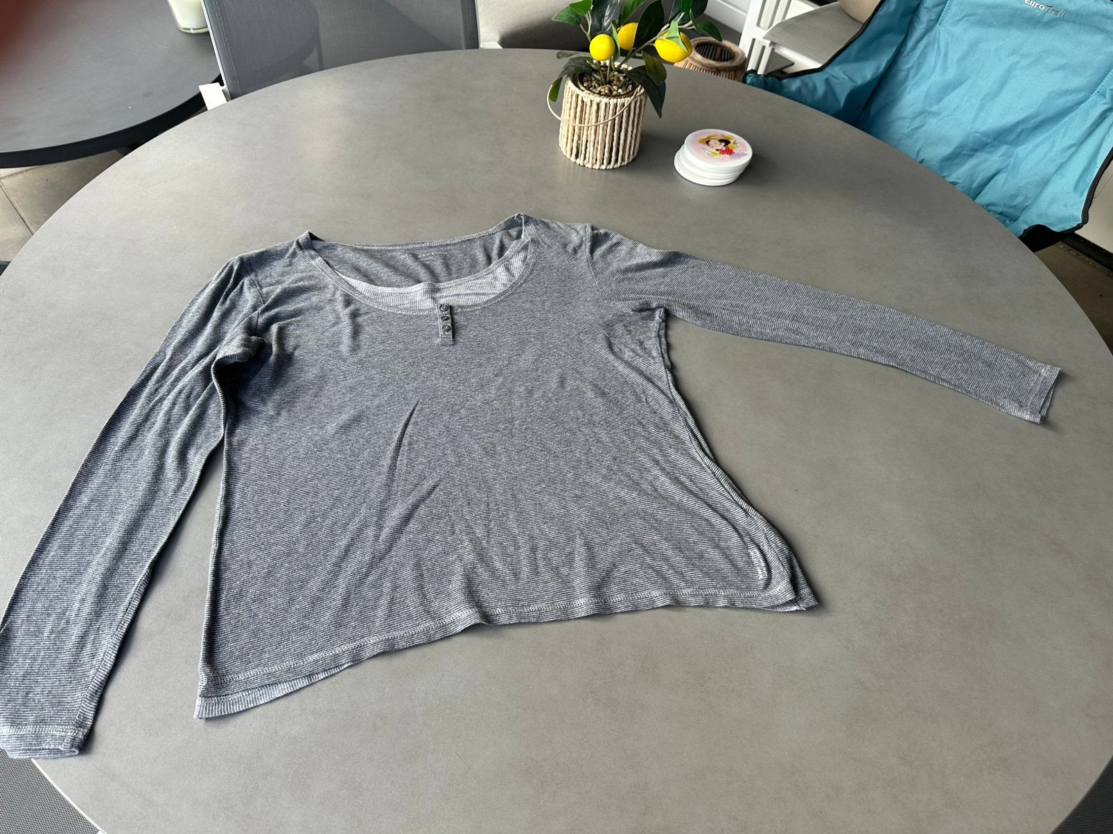 Grijs gestreepte Marc O'Polo top, maat XL, Maat 46/48 (XL) of groter, Ophalen of Verzenden, Zo goed als nieuw, Lange mouw