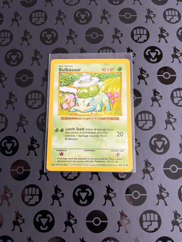 Bulbasaur Shadowless - Base set Shadowless Pokemon kaart, Ophalen, Zo goed als nieuw