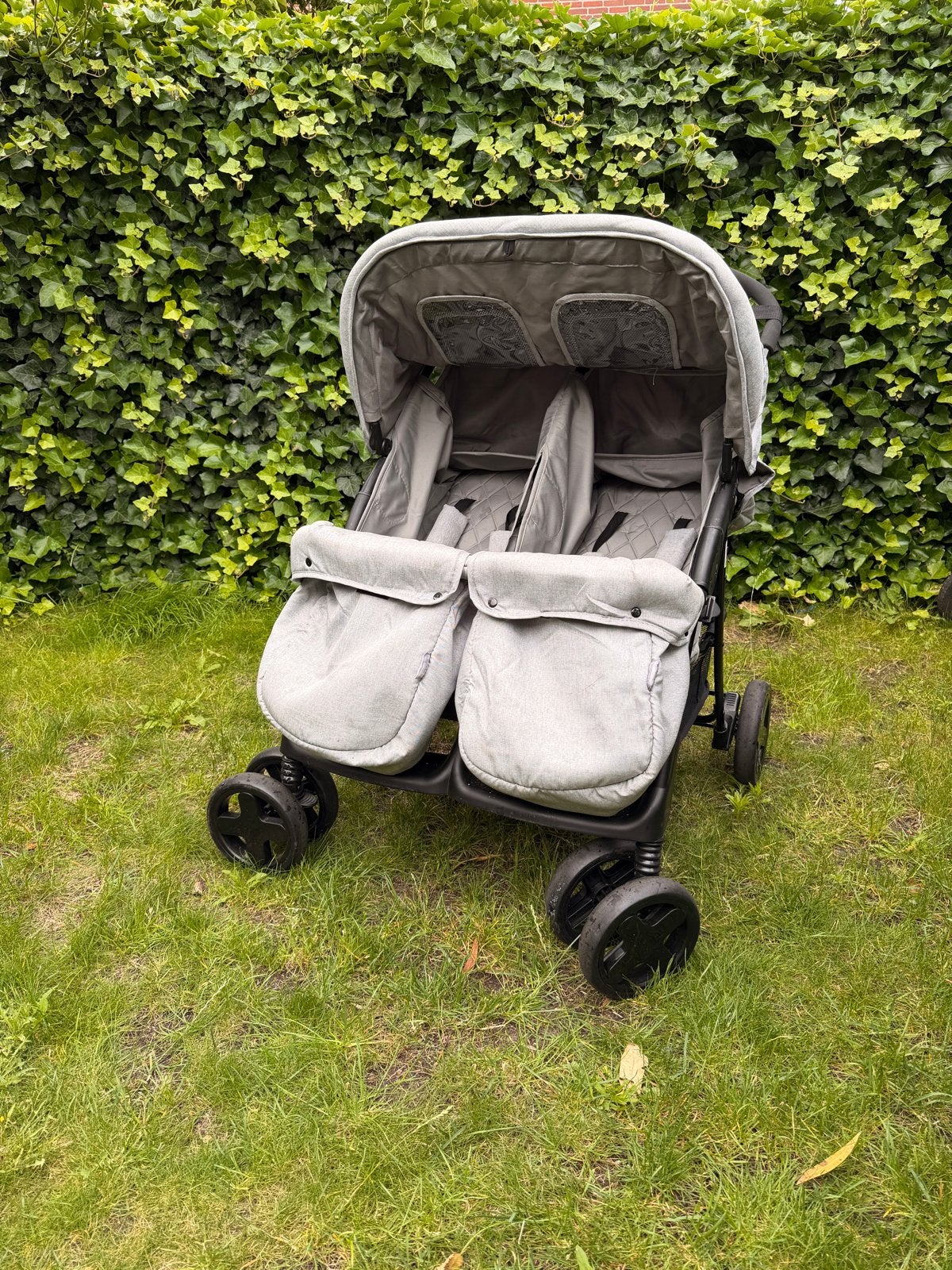 Lorelli Twin Grey Duowagen incl. Luiertas, Duowagen, Zo goed als nieuw, Ophalen, Kinderwagen