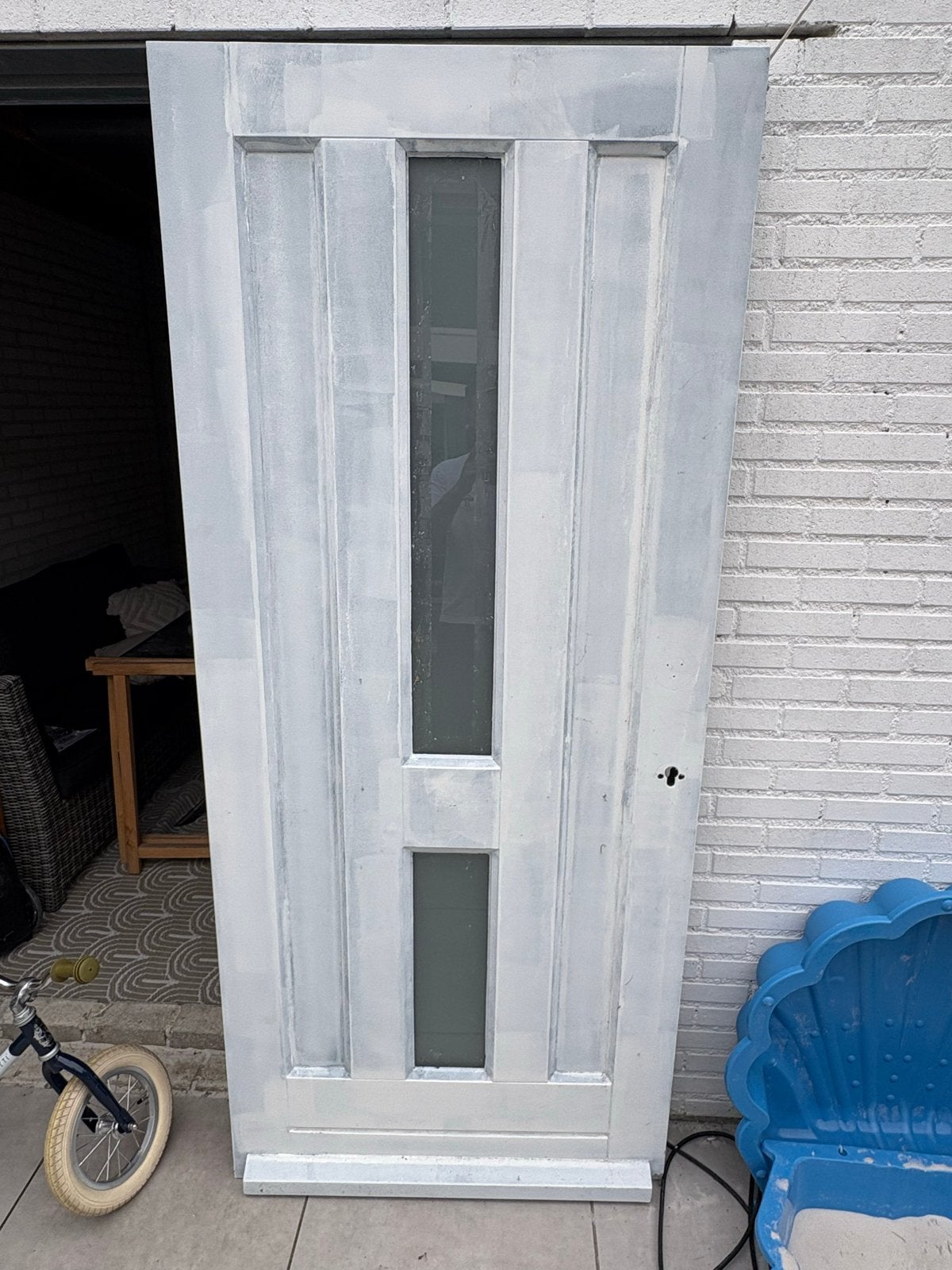 Geisoleerde voordeur meg driepuntssluiting en tochtvaldorpel, Doe-het-zelf en Verbouw, Deuren en Horren, Ophalen, Gebruikt, 80 tot 100 cm