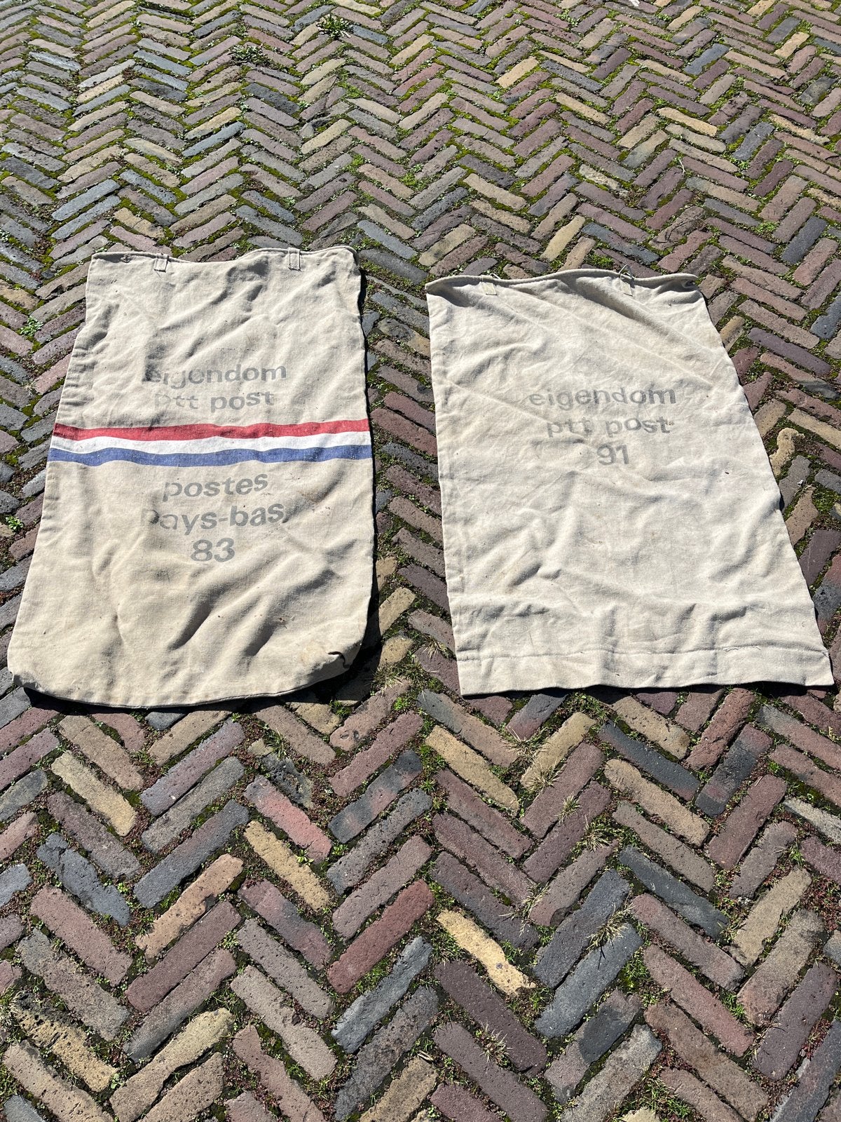 Vintage PTT Postzakken - Set van 2, Antiek en Kunst, Ophalen