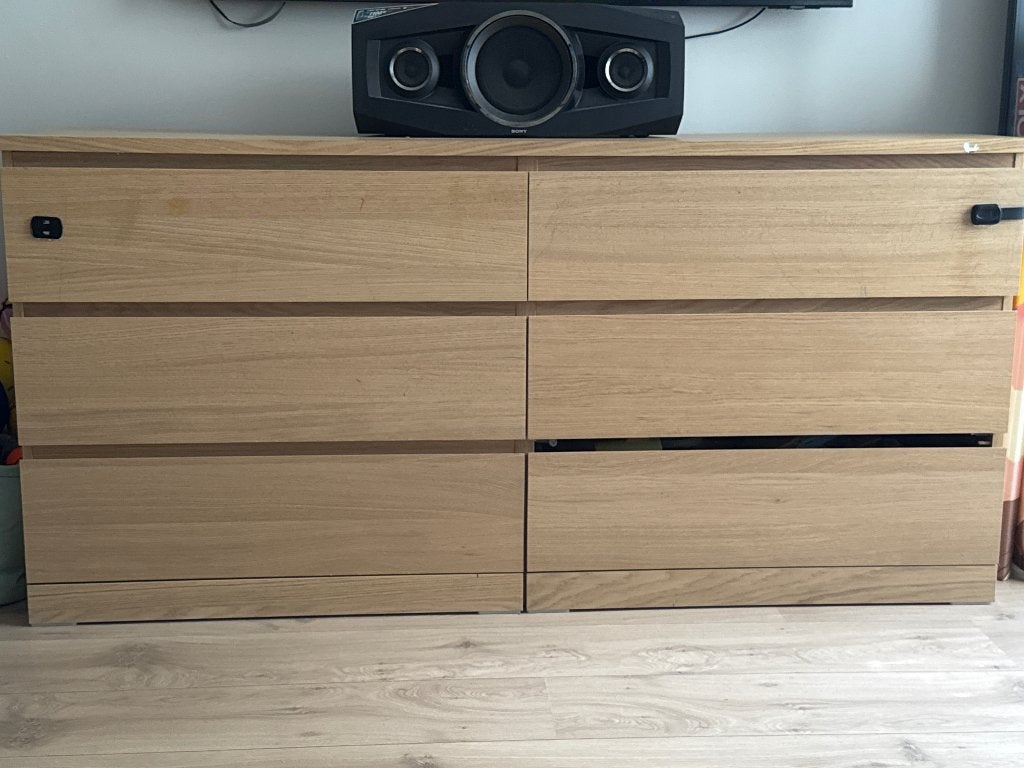 IKEA MALM Chest Of Drawers, Ophalen, Gebruikt, 5 laden of meer, 150 tot 200 cm