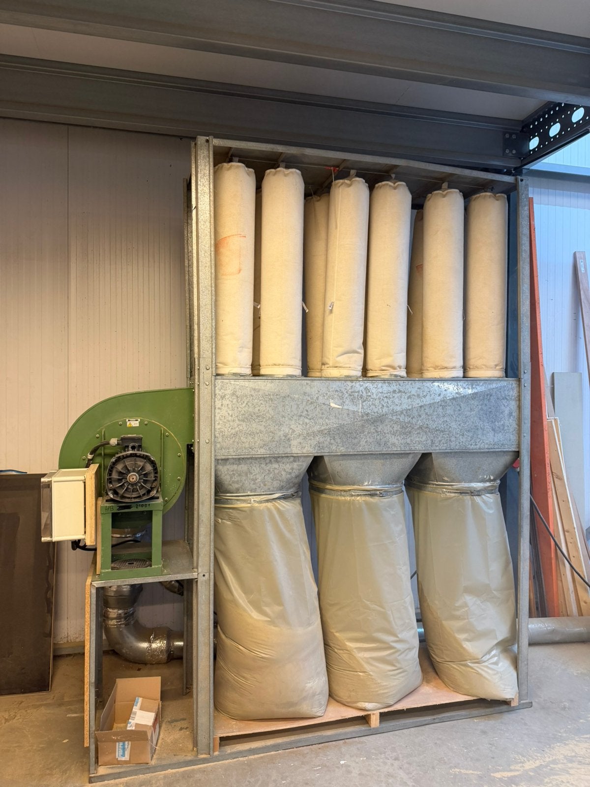 Afzuiginstallatie hout, Zakelijke goederen, Machines en Bouw | Houtbewerking, Ophalen