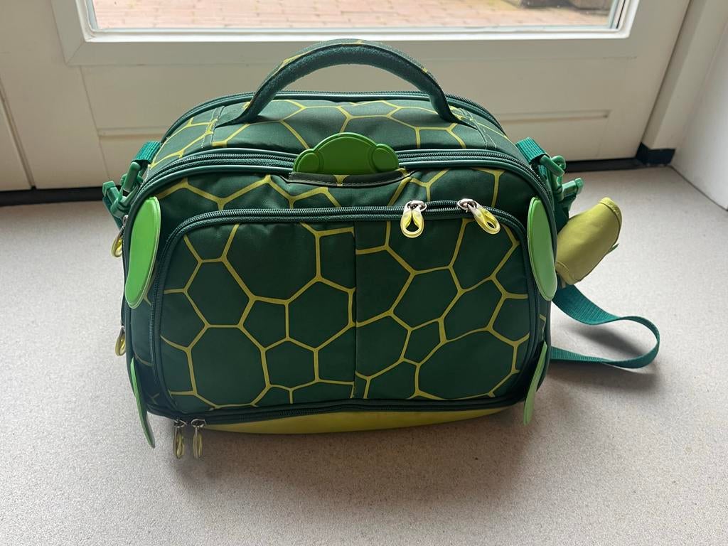 Leuke Schildpad babytas/ logeertas met Schouderband, 30 cm of meer, Gebruikt, Minder dan 35 cm, Ophalen of Verzenden