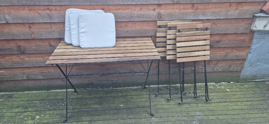 IKEA TÄRNÖ tuinset grote tafel met 3 stoelen, Tuin en Terras, Ophalen, Gebruikt, Hardhout, 3 zitplaatsen