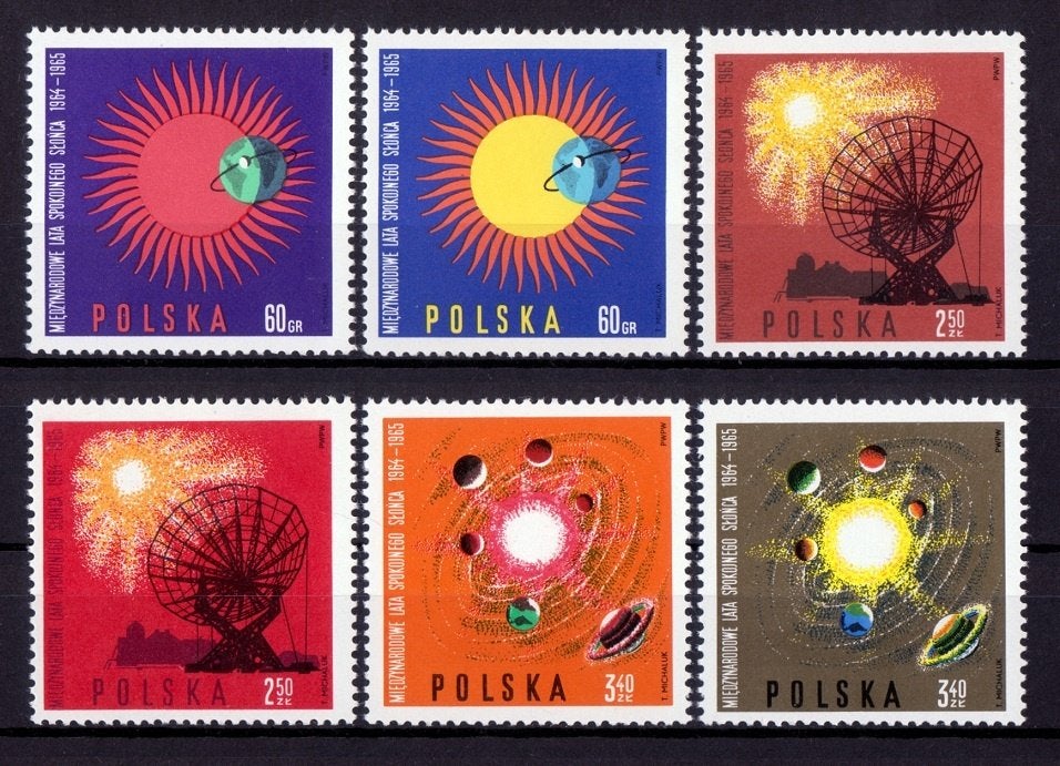 Polen, Astronomie, Zon, Mi. 1606-1611 postfris, Verzenden, Polen, Postfris