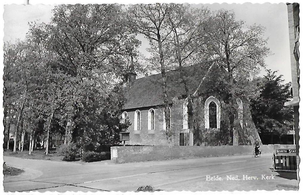Eelde Ned Herv Kerk Ansichtkaart uit 1958 ( A2171, Verzamelen, Ansichtkaarten | Nederland, Ophalen of Verzenden, 1940 tot 1960
