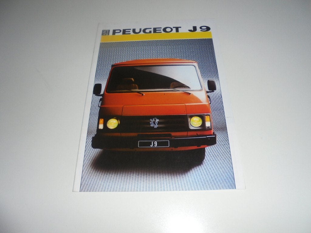 brochure Peugeot J9  1986, Ophalen of Verzenden, Zo goed als nieuw, Peugeot