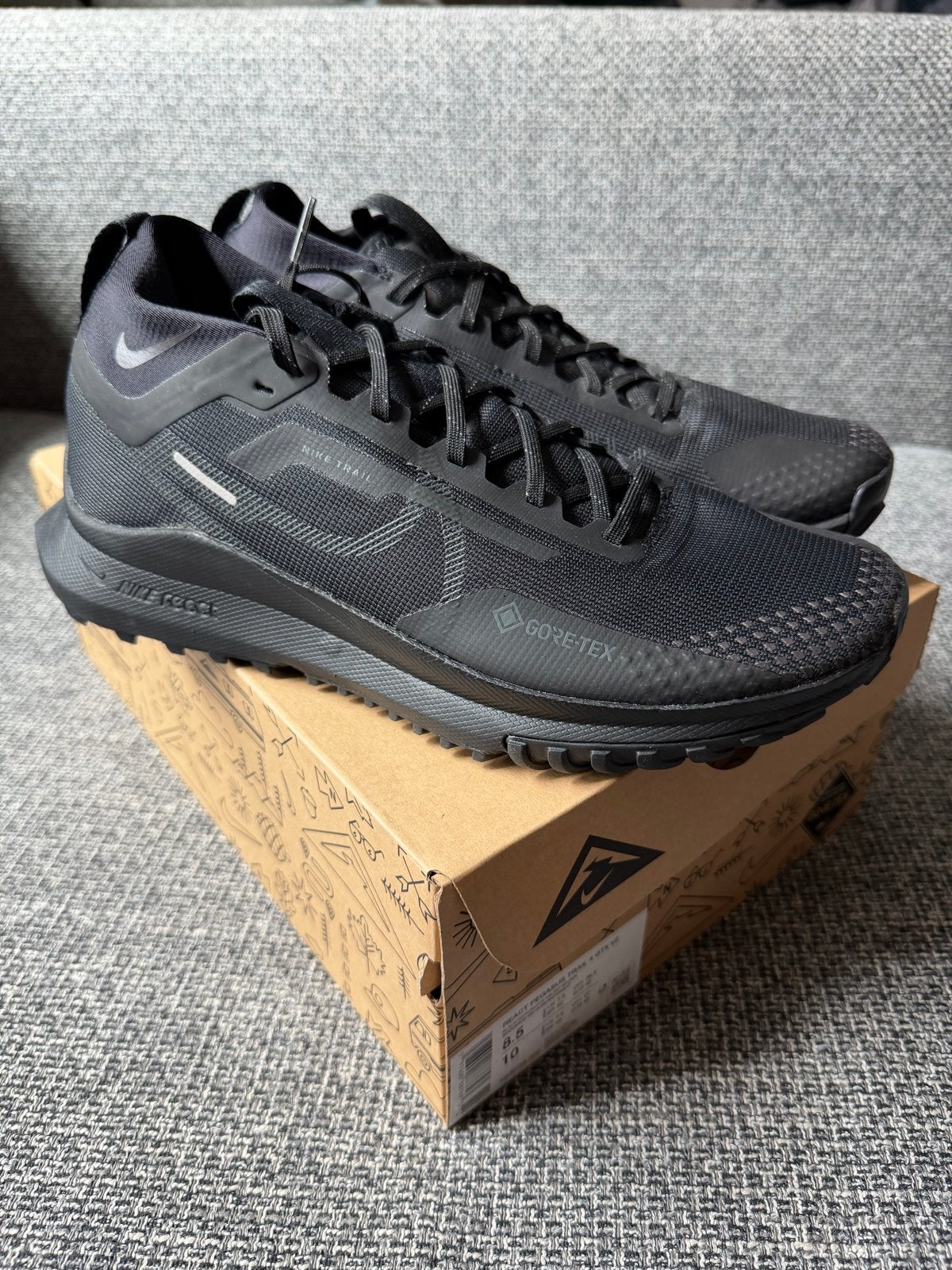 Nike React Pegasus Trail 4 Gore-Tex - Maat 42, Nieuw, Ophalen of Verzenden, Sportschoenen, Zwart