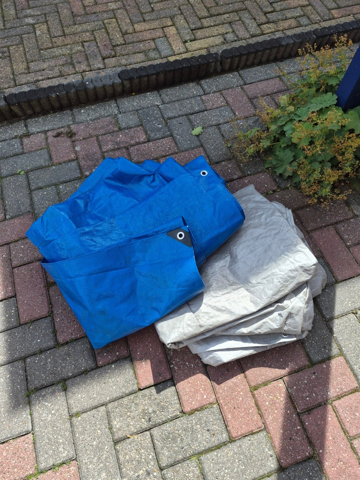 Blauwe en grijze zeilen - Diverse afmetingen, Ophalen of Verzenden