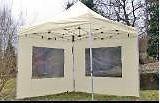 Prof Easy Up Vouwpaviljoen Vouwtent Partytent 3x3m Champagne, Tuin en Terras, Partytenten, Nieuw, Partytent, Minder dan 5 meter