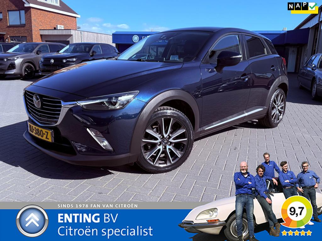 Mazda CX-3 2.0 SkyActiv-G 120 GT-M LEER ADAPTIVE CRUISE STOE, 1998 cc, Euro 6, 4 cilinders, Blauw