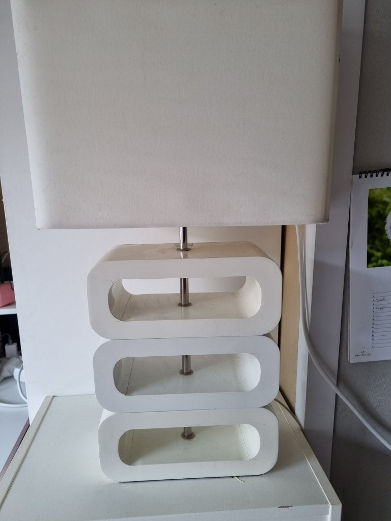 orginele jan des bourvrie design tafellamp, Huis en Inrichting, Gebruikt, Wit, Design, E27 (groot)