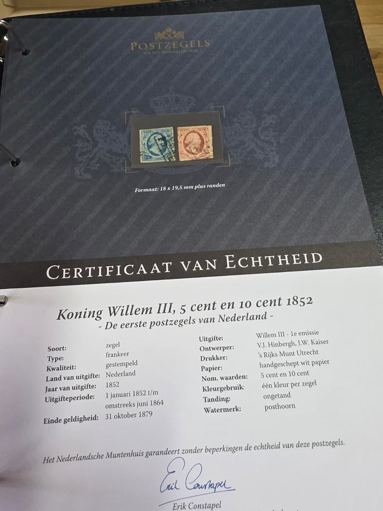 Koning Willem III, 5 en 10 cent 1852 -, Postzegels en Munten, Postzegels | Nederland, Ophalen of Verzenden, T/m 1940, Gestempeld