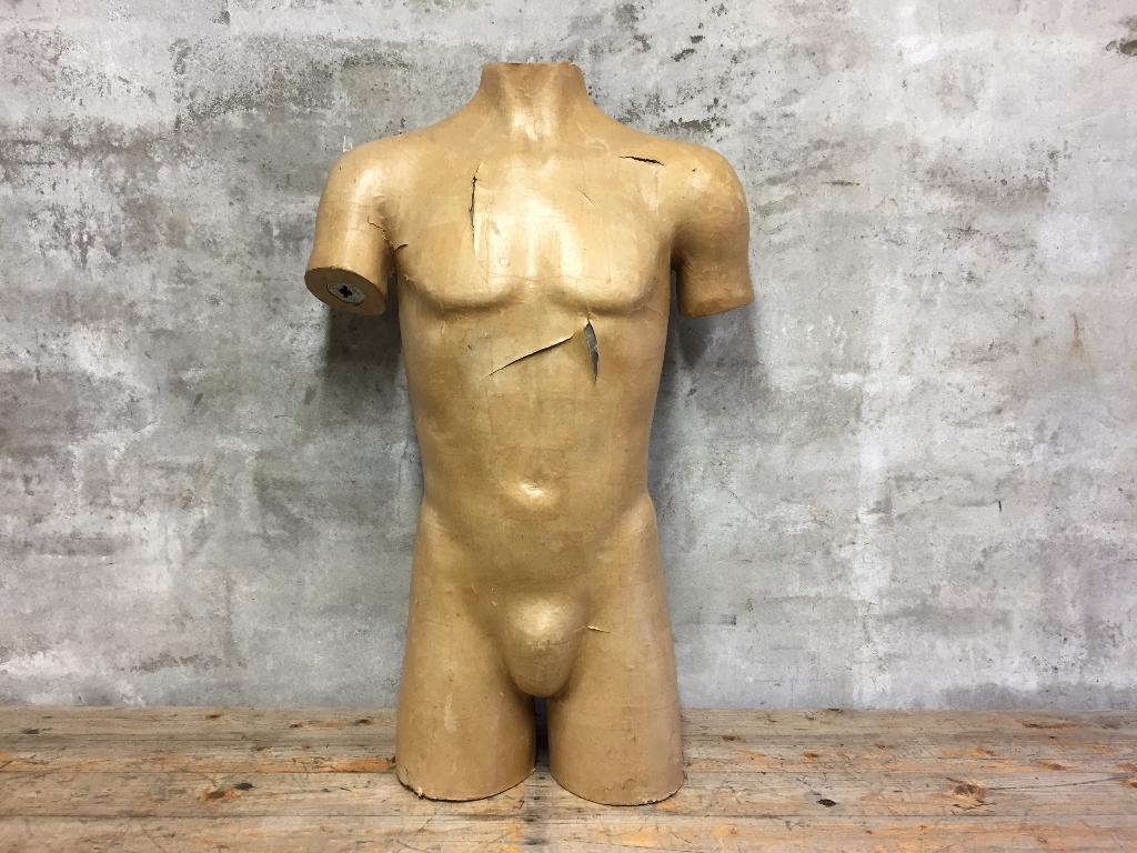 Vintage mannen torso | man | etalage | paspop | stoere vent!, Ophalen, Buste, 50 - 100 cm, Europa