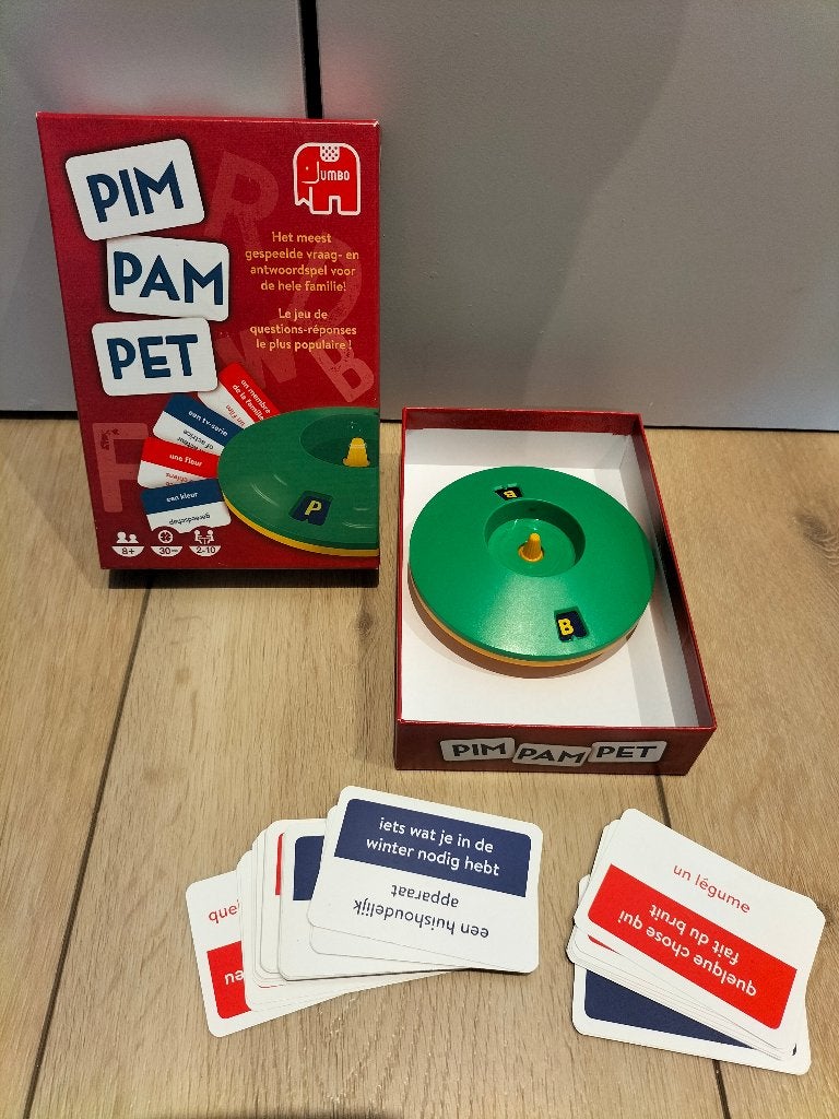 Pim Pam Pet - spel van Jumbo - nederlands en frans, Vijf spelers of meer, Ophalen of Verzenden, Zo goed als nieuw, Jumbo