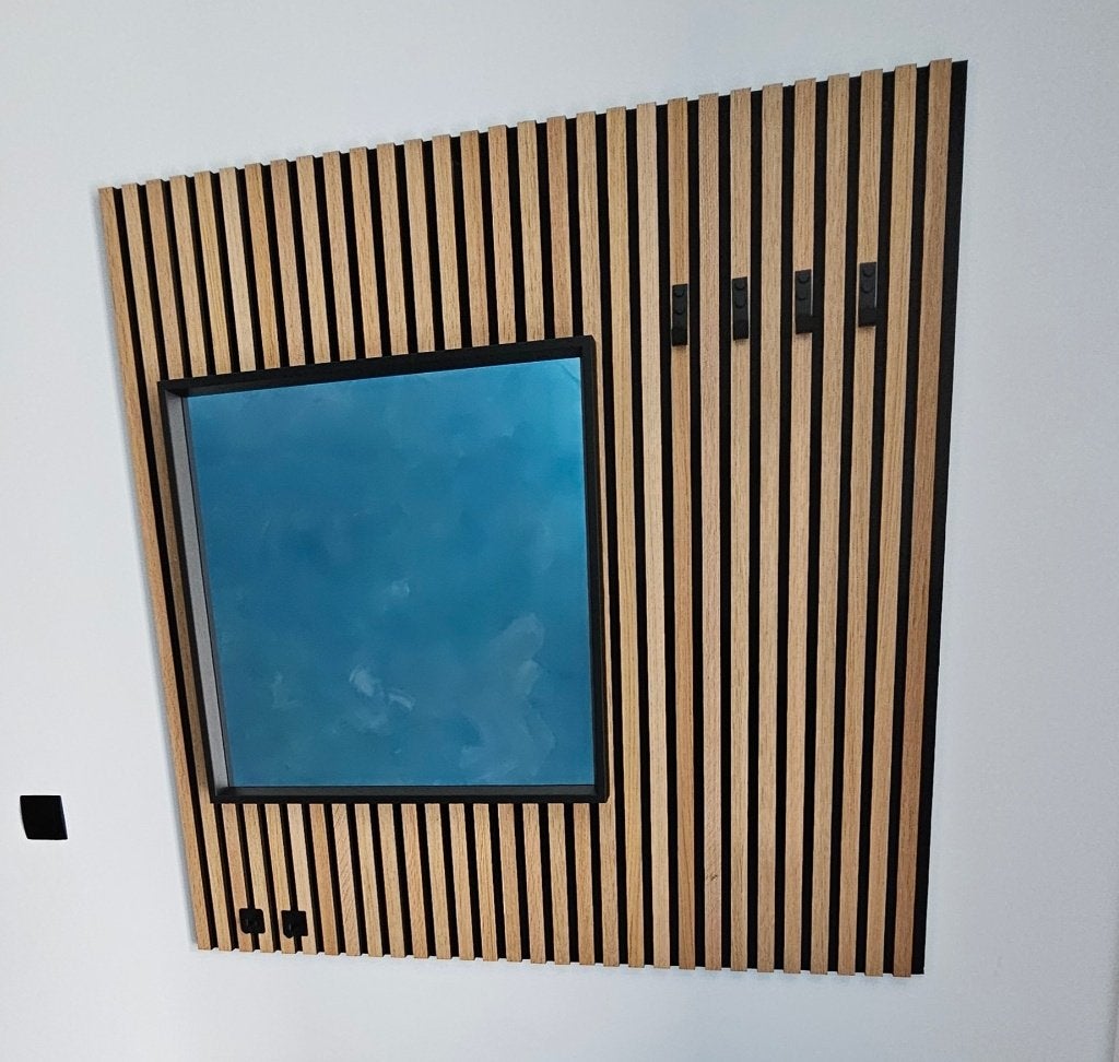 Spiegel zwart 65x65 cm IKEA NISSEDAL, Nieuw, Ophalen of Verzenden, Minder dan 100 cm, Rechthoekig
