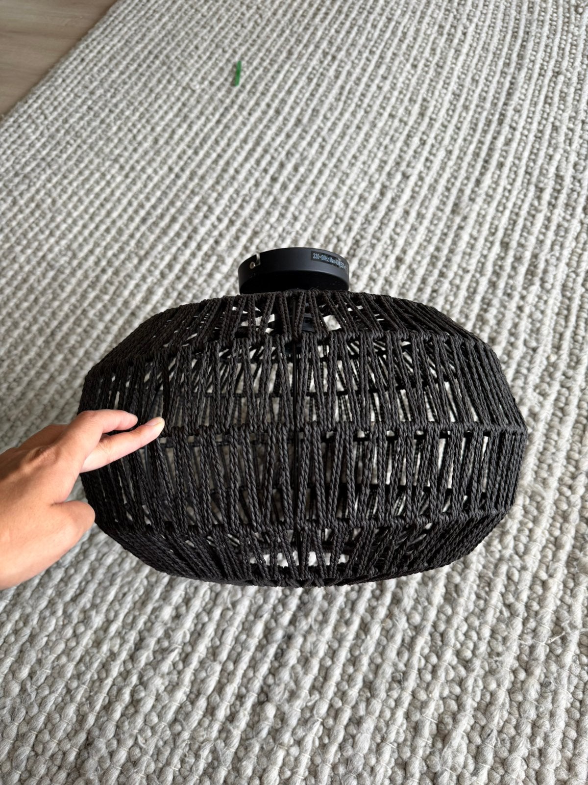 Rotan hanglamp, Ophalen of Verzenden, Zo goed als nieuw