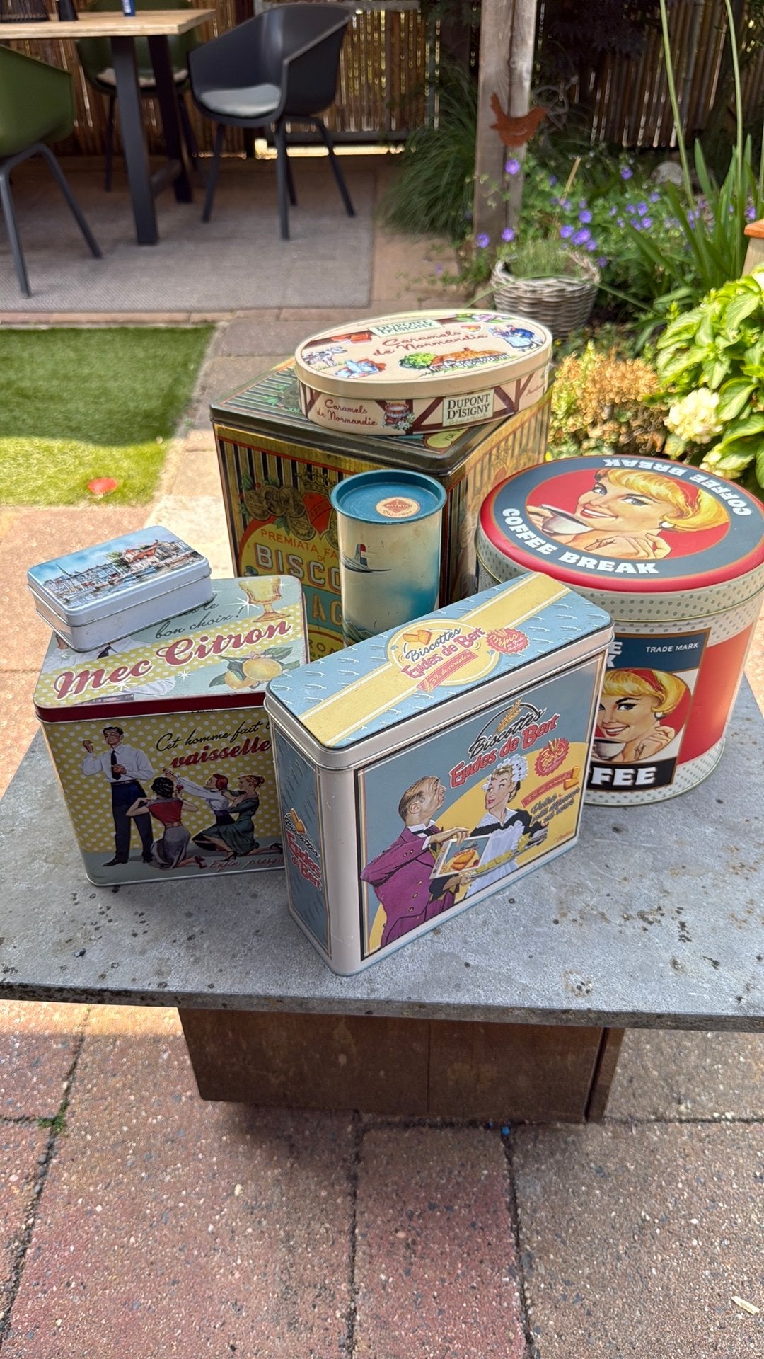 Te koop 7 blikken heel mooi !!, Verzamelen, Blikken, Ophalen of Verzenden, Gebruikt, Overige, Overige merken