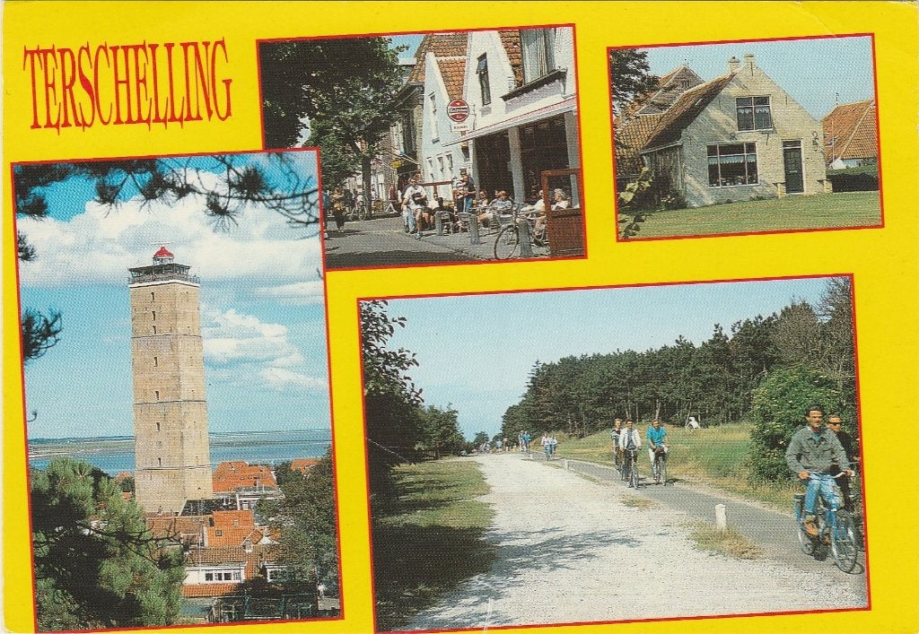 TERSCHELLING Brandaris Terras Fietspad, Verzenden, 1980 tot heden, Gelopen, Waddeneilanden