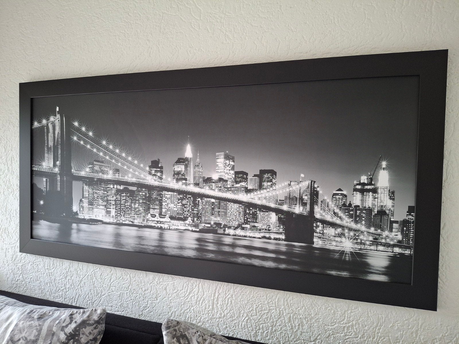 Mooi zwart schilderij 130x60 cm, Ophalen, 50 – 75, 125 cm of meer, Zo goed als nieuw