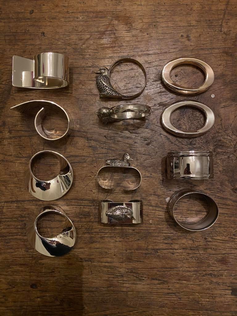 6 sets van 2 servetringen, per set te koop, Ophalen of Verzenden