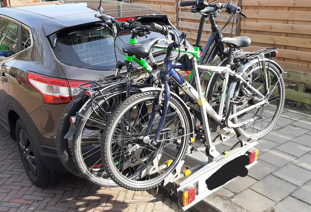 Fietsendrager Spinder Falcon voor 3 fietsen, Auto diversen, Fietsendragers, Ophalen, 3 fietsen of meer, Gebruikt, Trekhaakdrager
