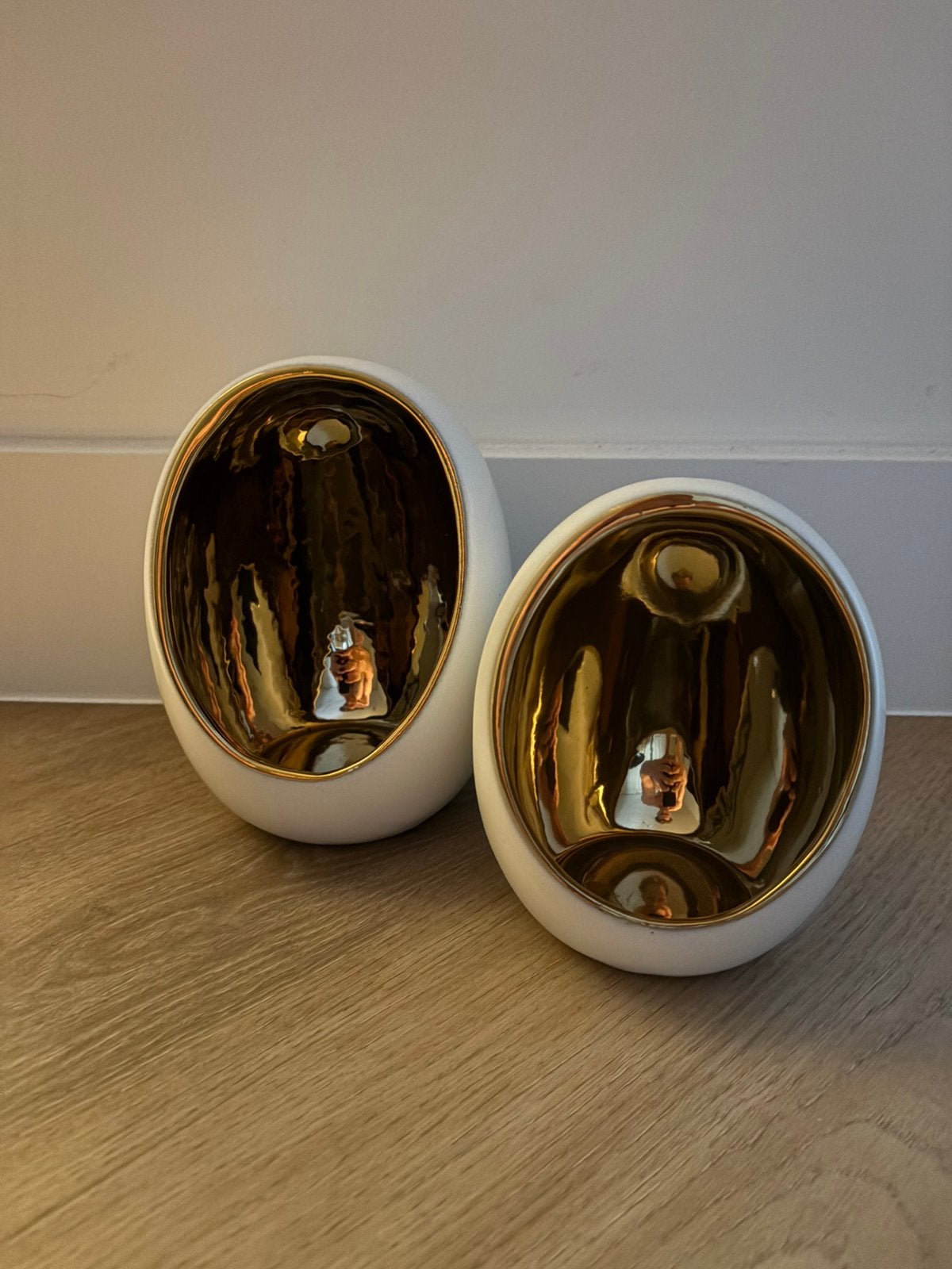 Daan Kromhout Set Theelicht Waxinelicht Egg Nieuw, Ophalen of Verzenden, Goud