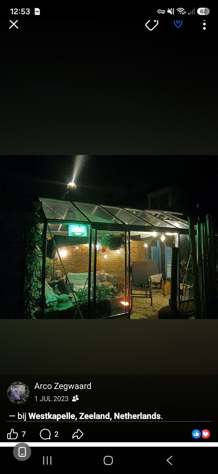 Zelfbouw muurkas met 2 luchtramen en schuifdeuren, Ophalen