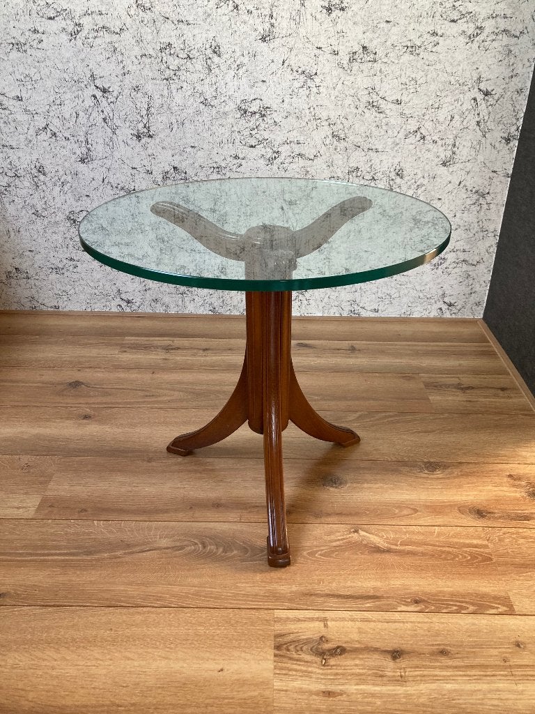 Bijzettafeltje /tafeltje met glasplaat, Overige materialen, Minder dan 55 cm, Klassiek, Rond