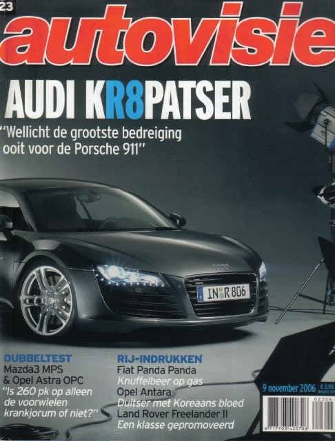 Autovisie 23 2006 : Audi R8 - Mazda3 MPS - Opel Astra OPC, Ophalen of Verzenden, Gelezen, Algemeen