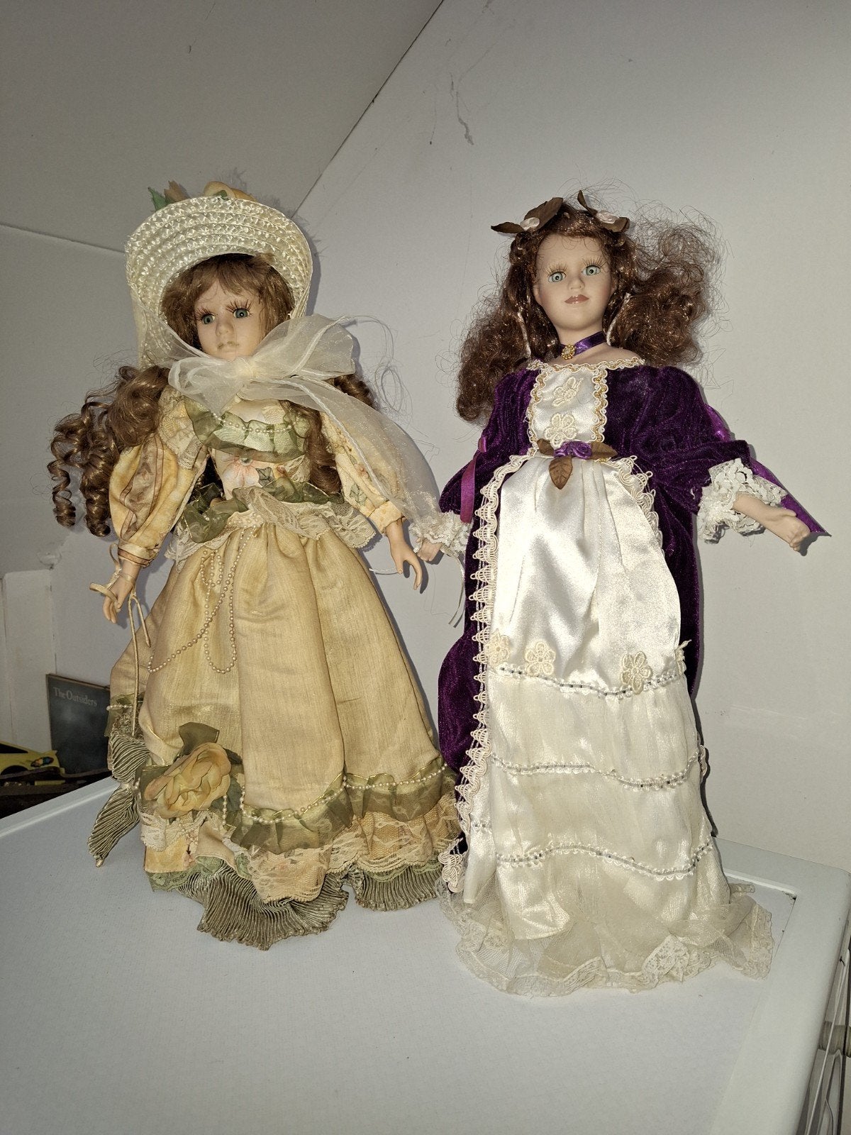 4 x porseleinen poppen Franklin mint verzameling, Verzamelen, Ophalen, Zo goed als nieuw, Pop