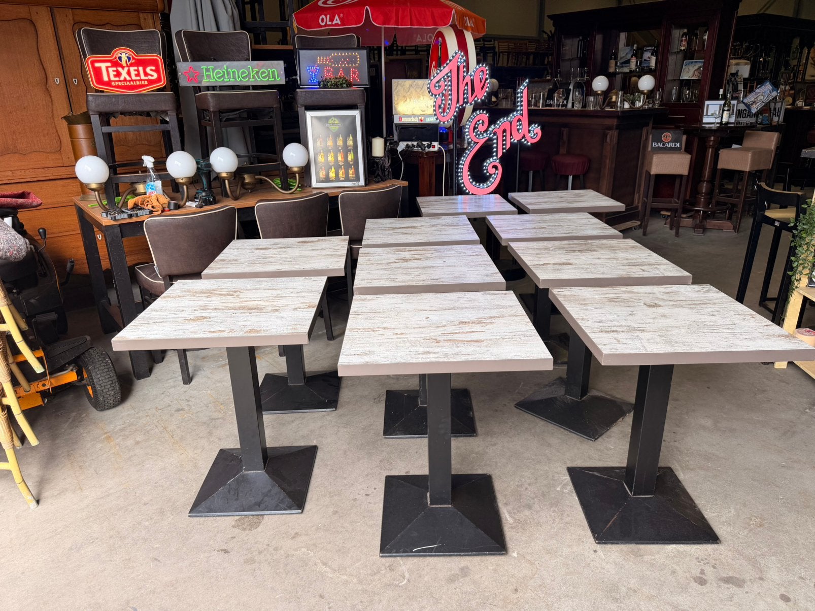 Eettafels 60x60 bijzettafels tafels cafe bar restaurant, Huis en Inrichting, Gebruikt, 50 tot 100 cm, Vierkant, Tot twee personen