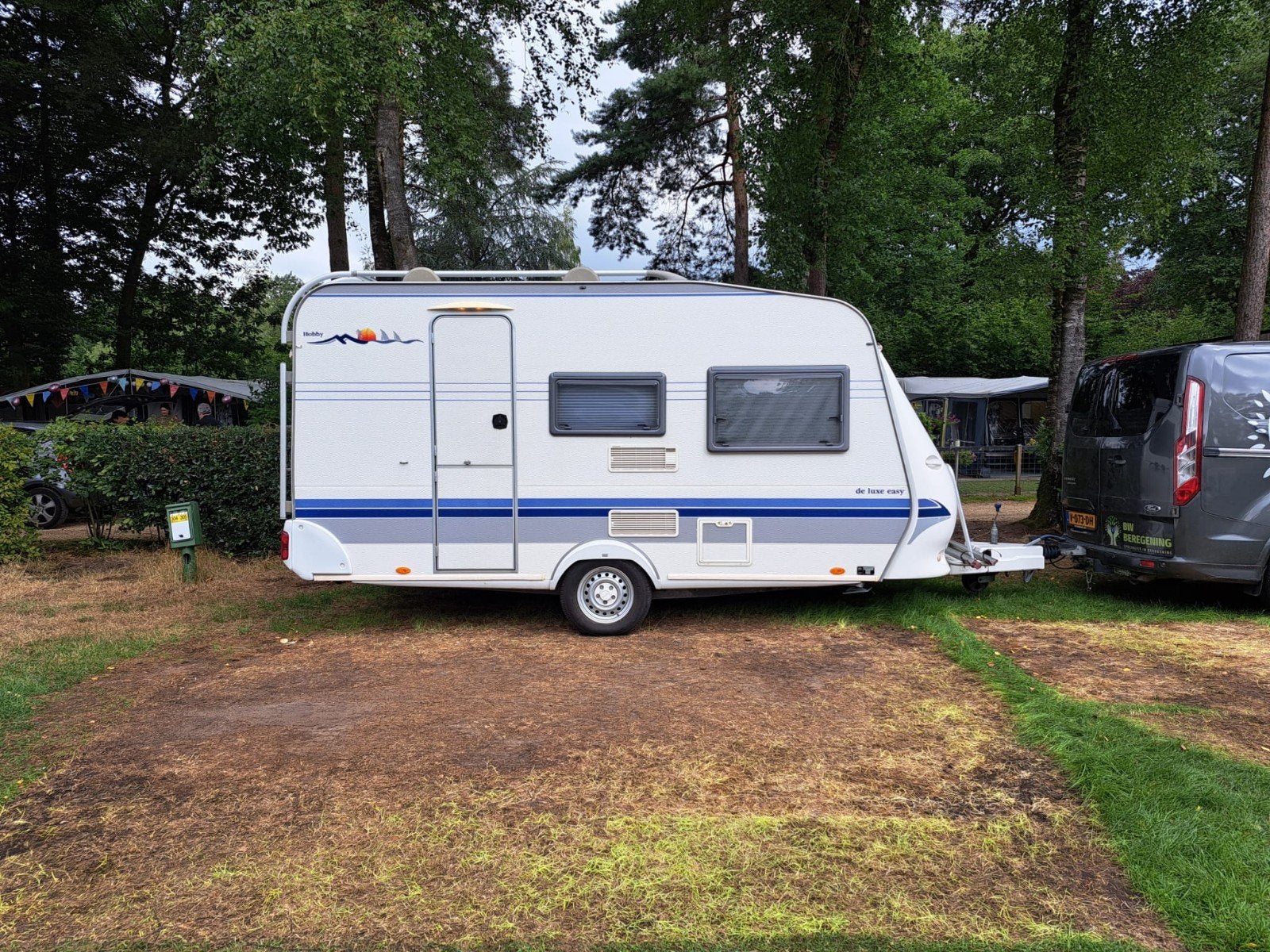 Hobby 400 luxe easy  inventaris, voortent, kachel, luifel, Caravans en Kamperen, Stabilisator, Hobby, Treinzit, Particulier