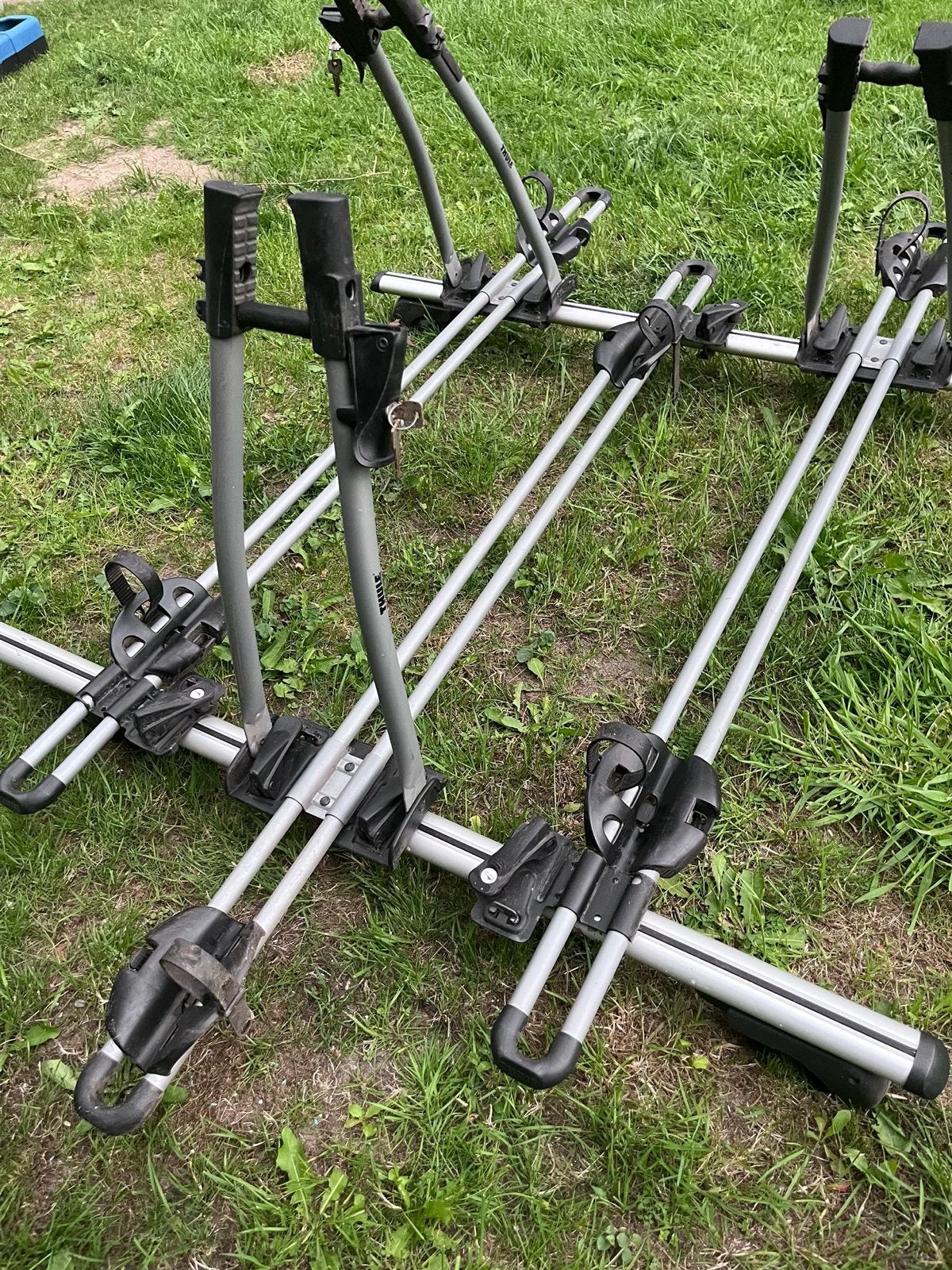 Thule dakdrager met 3 F.lli Menabo Topbike fietsendragers, Ophalen of Verzenden, 3 fietsen of meer, Gebruikt, Dakdrager